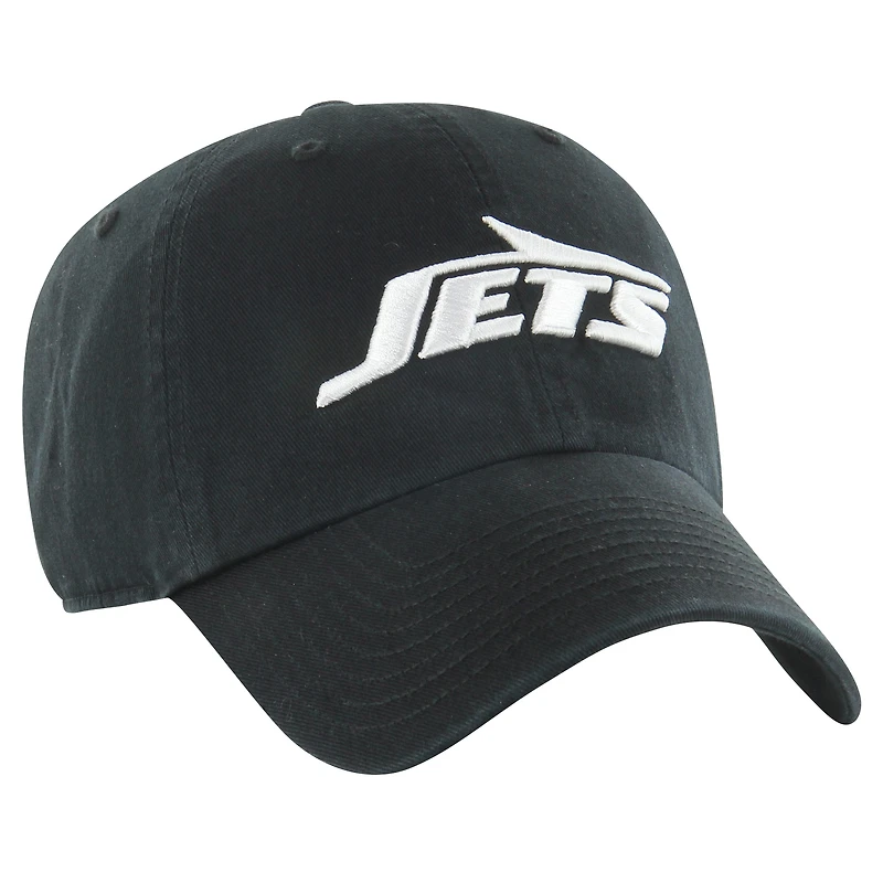 Men's '47 Black New York Jets Clean Up Tonal Adjustable Hat