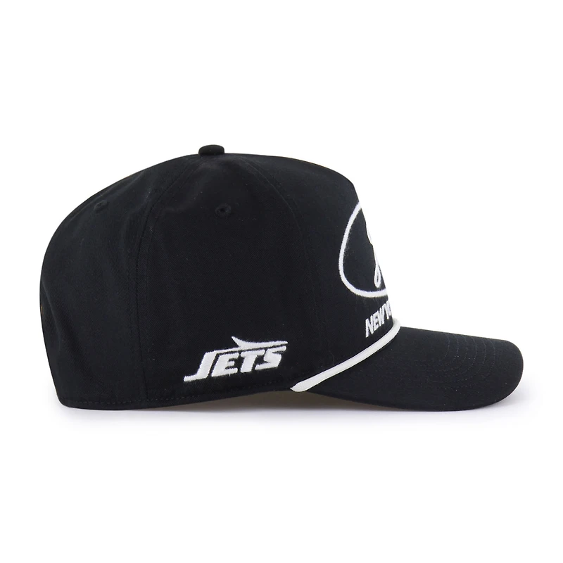 Men's '47 Black New York Jets Foundational Hitch Adjustable Hat