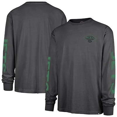 T-shirt à manches longues anthracite '47 New York Jets Cairn Ravine Foundation pour homme