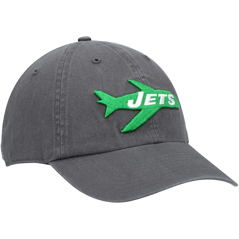 Men's '47 Charcoal New York Jets Clean Up Adjustable Hat