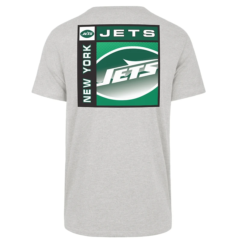 T-shirt Franklin gris chromé pour homme, modèle 47 des New York Jets