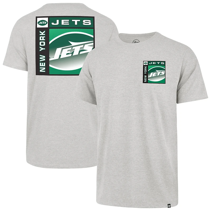 Men's '47  Gray New York Jets Chrome Plate Franklin T-Shirt