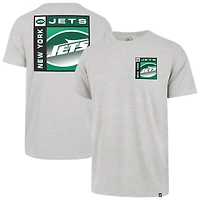 Men's '47  Gray New York Jets Chrome Plate Franklin T-Shirt