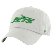 Men's '47 Gray New York Jets Classic Franchise Fitted Hat