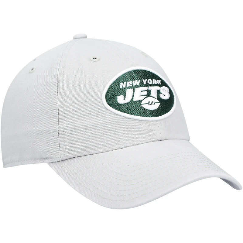 Men's '47 Gray New York Jets Clean Up Adjustable Hat