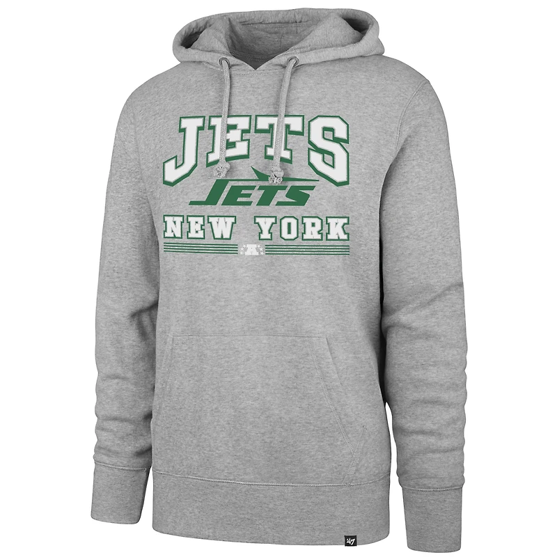 Sweat à capuche gris '47 New York Jets Legacy Packed House Headline pour hommes