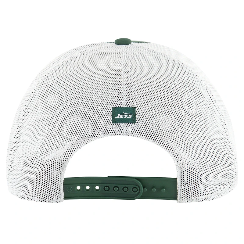 Casquette ajustable Downburst Relaxed Hitch Trucker verte/blanche New York Jets '47 pour homme