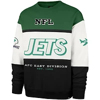 Men's '47  Kelly Green/Black New York Jets Throwback Breeze Maximalist Sweatshirt