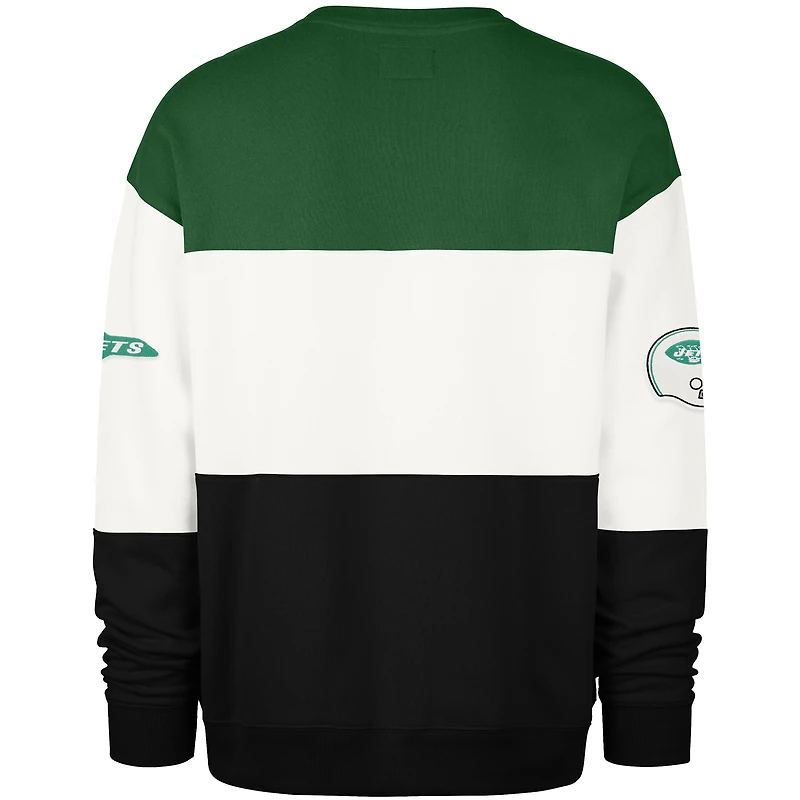Men's '47  Kelly Green/Black New York Jets Throwback Breeze Maximalist Sweatshirt