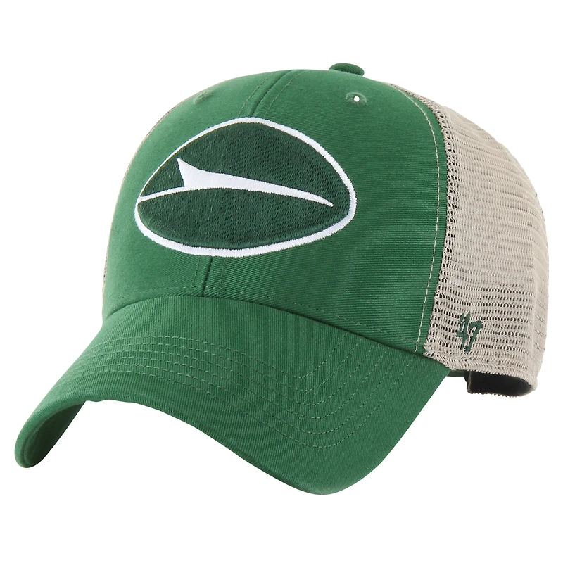 Men's '47 Kelly Green/Natural New York Jets Flagship MVP Trucker Adjustable Hat