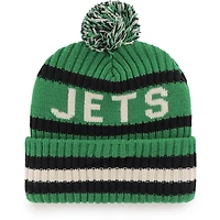 Men's '47 Kelly Green New York Jets Bering Cuffed Knit Hat with Pom