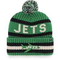 Men's '47 Kelly Green New York Jets Bering Cuffed Knit Hat with Pom