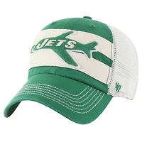 Men's '47 Kelly Green New York Jets Throwback Clubhouse Boon Clean-Up Trucker Adjustable Hat