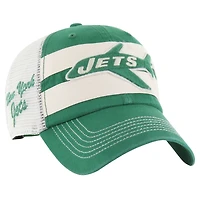Men's '47 Kelly Green New York Jets Throwback Clubhouse Boon Clean-Up Trucker Adjustable Hat