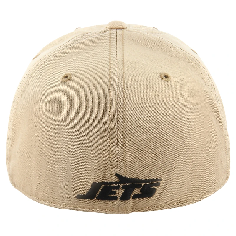 Men's '47 Khaki New York Jets Dusted Relaxed Franchise Fitted Hat