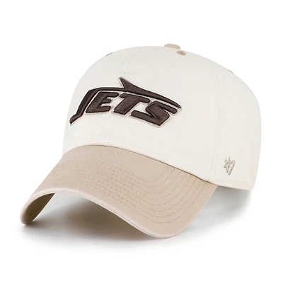 Men's '47  Natural/Tan New York Jets Neutral Terrain Clean Up Adjustable Hat