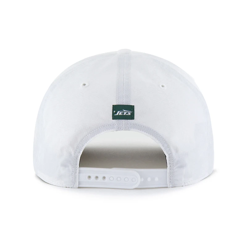 Casquette ajustable blanche « 47 » des New York Jets pour homme, modèle Brrr Fairway Hitch