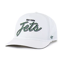 Casquette ajustable blanche « 47 » des New York Jets pour homme, modèle Brrr Fairway Hitch