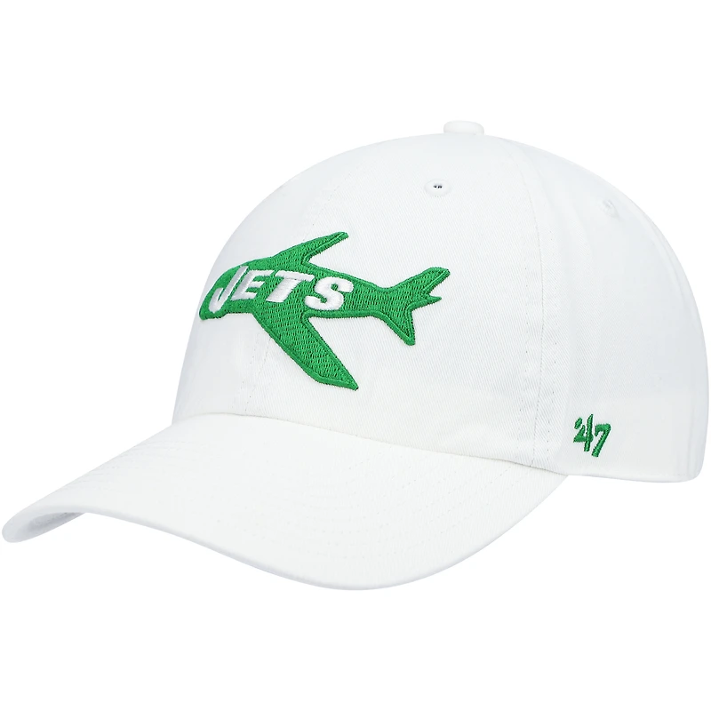 Men's '47 White New York Jets Clean Up Adjustable Hat