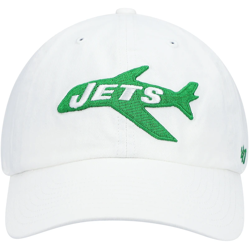 Men's '47 White New York Jets Clean Up Adjustable Hat