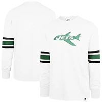 T-shirt à manches longues pour homme New York Jets Gridiron Throwback Premier Brex '47 blanc