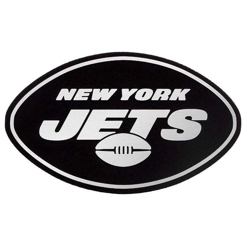 Men's Antigua Black/Gray New York Jets Metallic Logo Nova Polo