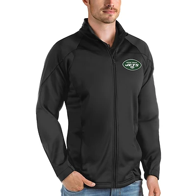 Veste de golf zippée intégrale Antigua Black New York Jets pour homme