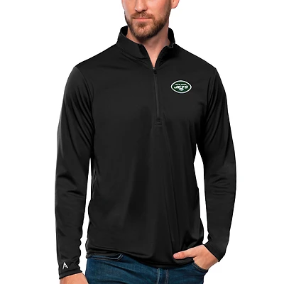 Pull léger à col zippé Antigua noir pour homme, hommage aux New York Jets
