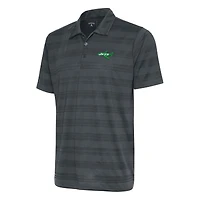 Polo Antigua Charcoal pour homme, logo rétro des New York Jets, style Compass