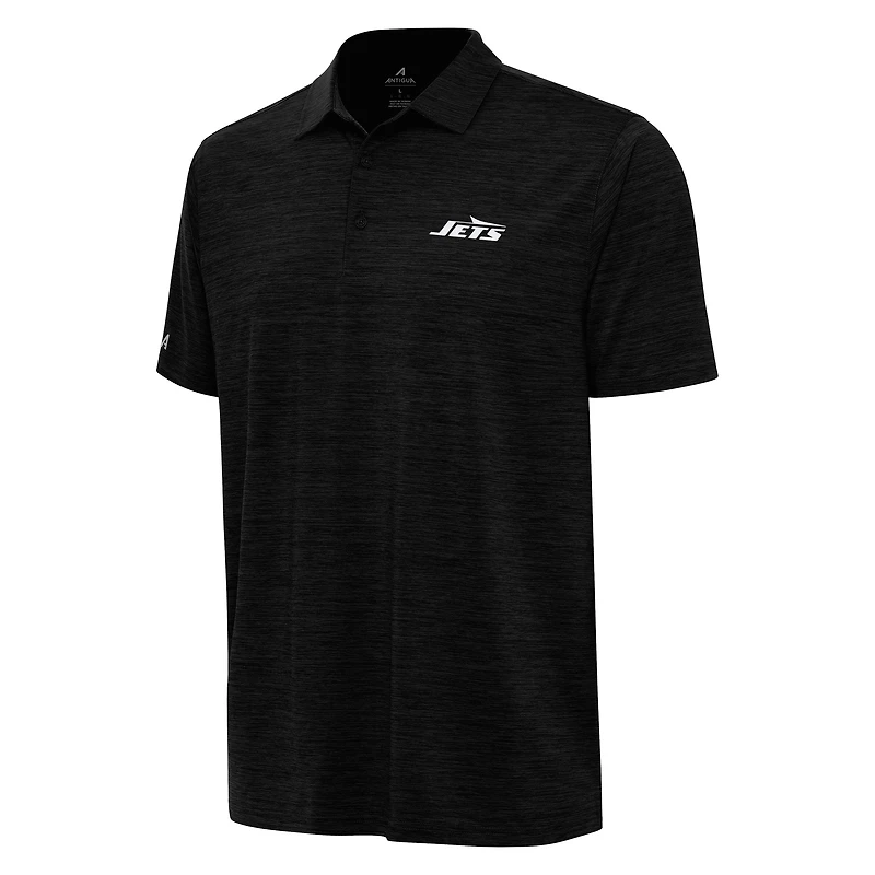 Polo Antigua Heather noir chiné pour homme, motif New York Jets