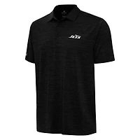 Polo Antigua Heather noir chiné pour homme, motif New York Jets