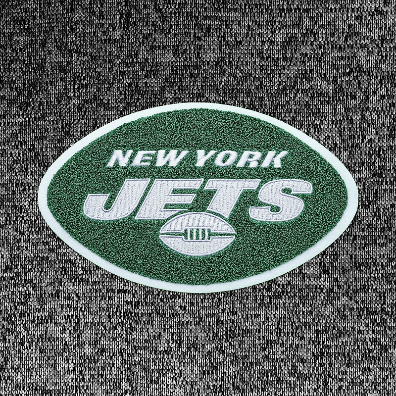 Sweat à capuche en chenille Absolute New York Jets noir chiné Antigua pour homme