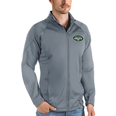 Veste de golf zippée Antigua Steel New York Jets pour homme