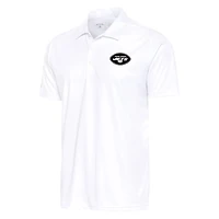 Polo Antigua blanc pour homme avec logo métallisé des New York Jets