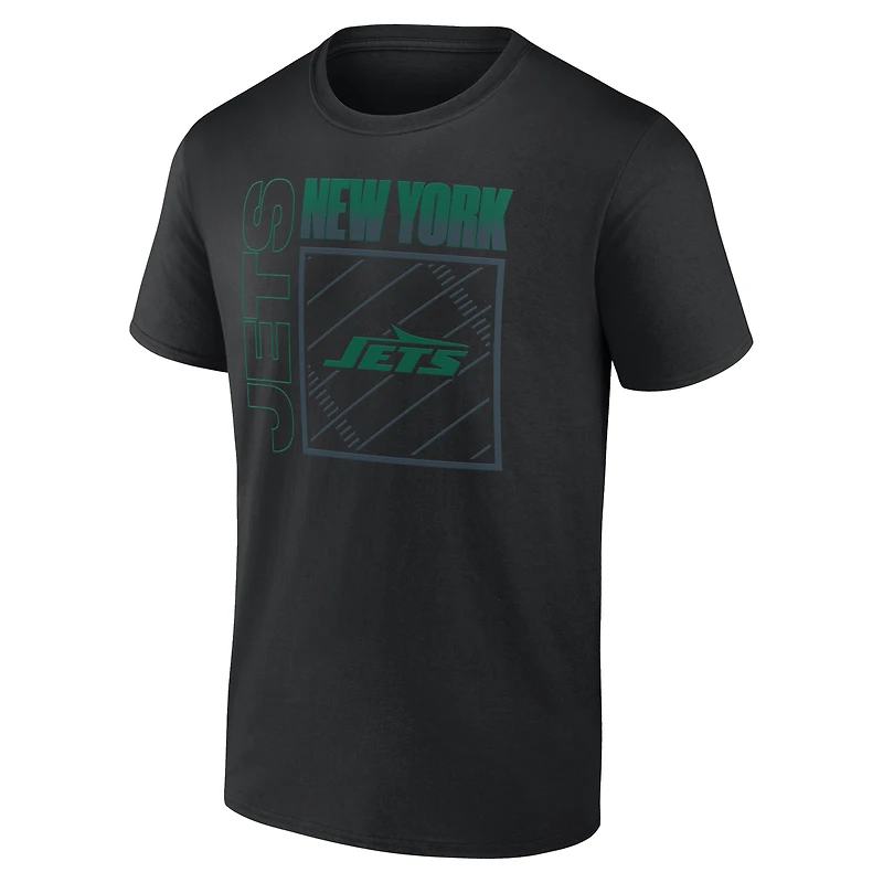 Men's Black New York Jets Home Field Pop Personalized Name & Number T-Shirt