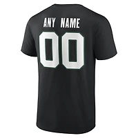 Men's Black New York Jets Team Authentic Personalized Name & Number T-Shirt
