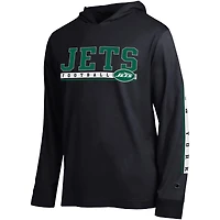 Men's Champion Black New York Jets All Star Hooded T-Shirt