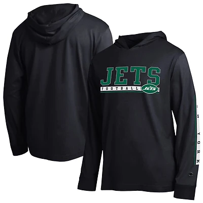 Men's Champion Black New York Jets All Star Hooded T-Shirt