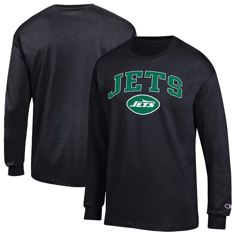 Men's Champion New York Jets Arch Over Logo Long Sleeve T-Shirt