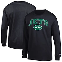 Men's Champion New York Jets Arch Over Logo Long Sleeve T-Shirt