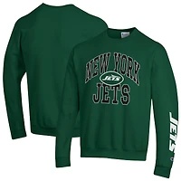 Men's Champion  Green New York Jets Powerblend Fleece Sweatshirt