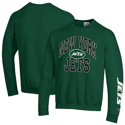 Sweat-shirt en polaire Powerblend vert Champion pour homme, New York Jets