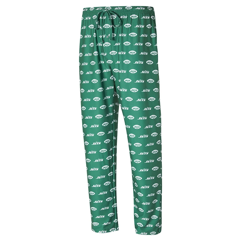 Men's Concepts Sport Green New York Jets Record Throwback All Over Knit Pants
