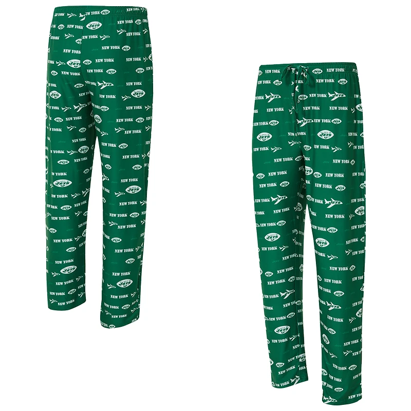 Men's Concepts Sport Green New York Jets Retro Mosaic Allover Print Knit Pants