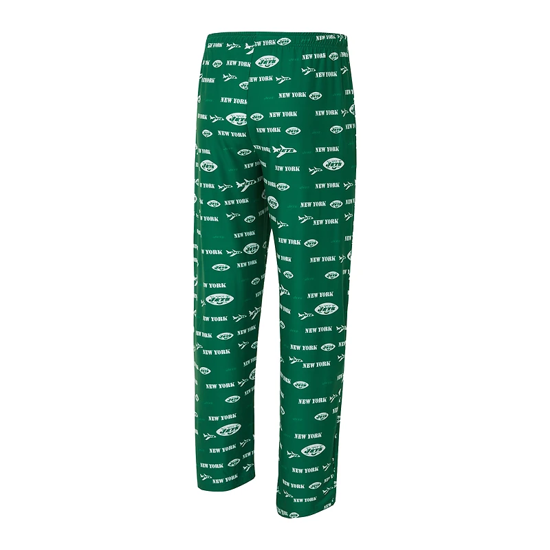 Men's Concepts Sport Green New York Jets Retro Mosaic Allover Print Knit Pants
