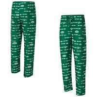 Men's Concepts Sport Green New York Jets Retro Mosaic Allover Print Knit Pants
