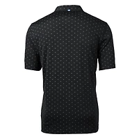 Men's Cutter & Buck Black New York Jets Primary Logo Virtue Eco Pique Tile Print Recycled Polo