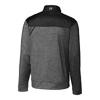 Men's Cutter & Buck Black New York Jets Throwback Logo Big Tall Stealth Hybrid Quilted Full-Zip Windbreaker Jacket