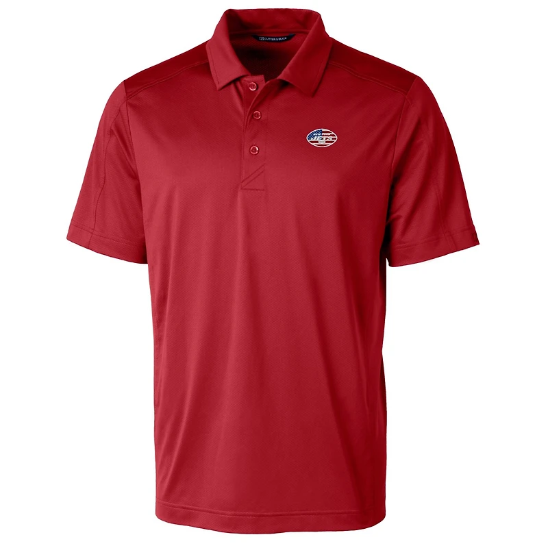 Polo extensible texturé pour homme Cutter & Buck Cardinal New York Jets Big Tall Prospect