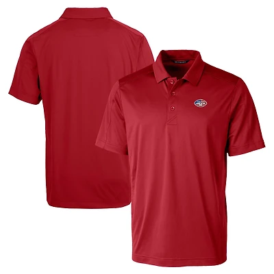 Polo extensible texturé pour homme Cutter & Buck Cardinal New York Jets Big Tall Prospect